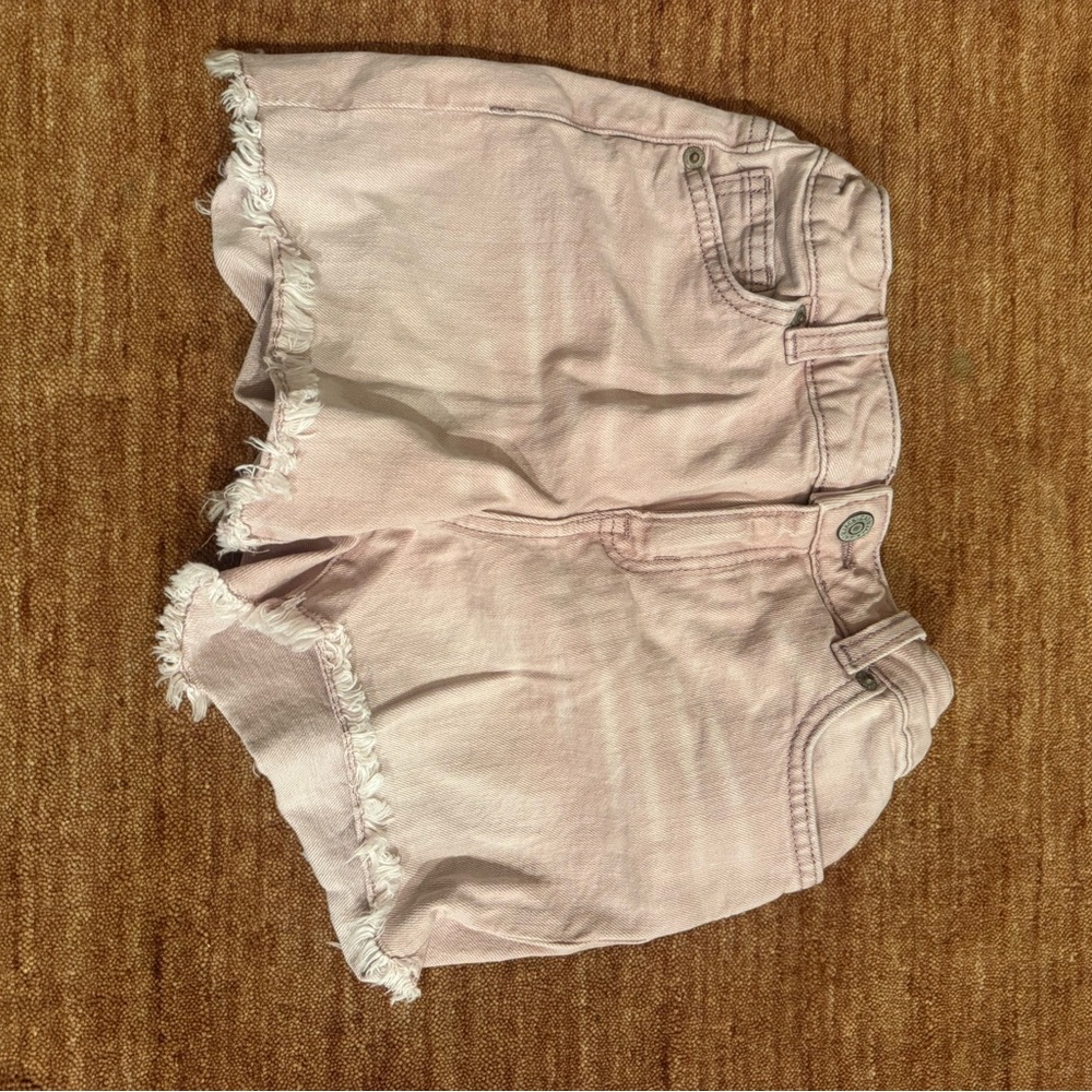 Cat & Jack Soft Pink Frayed Hem Shorts